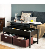 Lift Top Coffee Table Central Table with Drawers and Hidden Compartment ... - £132.18 GBP