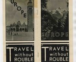 Europe Travel Without Trouble Allen Plan Booklet 1930&#39;s - $37.62
