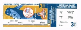 2002 ALCS American League Championship Series Yankees PHANTOM Season Ticket HG3 - £7.63 GBP