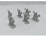 Lot Of (6) Plastic Soldiers Mounted On Horseback 1&quot; Figures - £17.74 GBP