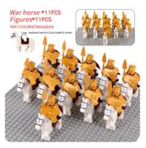 11+11 Pcs Medieval Castle Knights War Horse Building Block DIY Fit Lego ... - £18.23 GBP