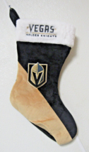Embroidered NHL Vegas Golden Knights on 18″ Gold/Black Basic Christmas Stocking - £23.17 GBP