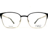 Tura Eyeglasses Frames MOD K339 BLK Black Gold Square Kate Young 52-17-140 - £40.32 GBP