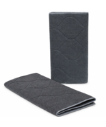 2 Pack Microfiber Dish Drying Mats 15x20 Printed &amp; Solid Absorbent Gray - $11.87