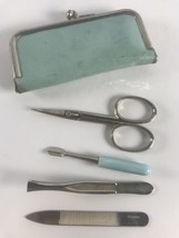 Vintage Travel Snap Clasp Manicure Nail Trimming Vanity Set Austria Germany - £6.08 GBP