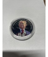 United States 47th President Challenge Coin Donald Trump 45-47 In Gold - $22.10 CAD