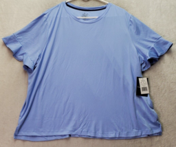 Cuddle Duds Sleepwear Top Women&#39;s 2XL Blue Stretch Short Sleeve Round Ne... - $23.09