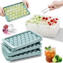 3 Pack Round Ice Cube Tray, Ice Ball Maker Mold For Freezer With Container, Sphe - £28.46 GBP