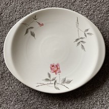 Universal Ballerina Rosette Tab Handle Serving Platter Ivory Pink Roses - $23.34