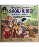 SNOW WHITE  SEVEN DWARFS (1977) Disneyland softcover book with 33-1/3 RP... - £10.89 GBP