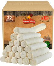 Large 10&quot; 20 Count Dog Retriever Rolls Natural Flavor Rawhide Chews Dog Bone Big - £57.41 GBP