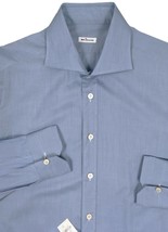 NEW Kiton Fine Dress Shirt!  17 e 43   Classic Blue  Lightweight   Spread Collar - £206.76 GBP