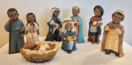 Eight Vintage Martha Holcombe Nativity Figurines God Is Love - £126.93 GBP