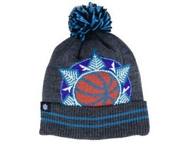 Utah Jazz Mitchell &amp; Ness NBA Basketball Team Logo Pom Pom Knit Hat Beanie - £18.18 GBP