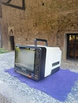 Sonic De luxe portable TV, vintage mini portable television and radio re... - $120.00
