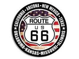 4&quot; Us Route 66 8 States Sign Car Sticker Decal Made In Usa - £12.68 GBP