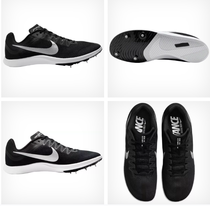 Size 5.5 Men Nike Rival Distance Track Field Shoes Spike w/Bag Black DC8... - $41.55