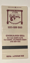 Guadalajara Grill Elk Grove California Matchbook Cover - £5.32 GBP