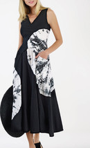 Luna Luz: Globe Cross Over Bodice Long Cotton Dress - £198.57 GBP