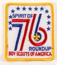 Vintage Spirit 76 of Roundup Gold Border Boy Scout America BSA Camp Patch - £9.14 GBP