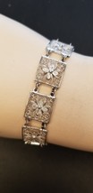 Vintage 835 Silver Filigree Flower Panel Bracelet - $1,185.87 MXN