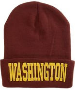 Washington City Name Adult Size Winter Knit Cuffed Beanie Hat (Burgundy/... - £14.34 GBP