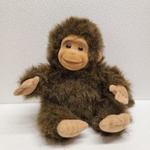 Vintage 1994 Hosung Monkey Hand Puppet Baby Chimp 11&quot; Plush Squeaks - £11.68 GBP
