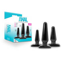 Anal Adventures Basic Plug Kit Black - $27.95