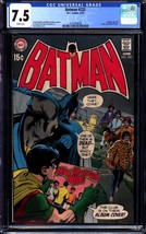 Batman #222 (1970) CGC 7.5 -- White pages; Classic Neal Adams &quot;Beatles&quot; cover - £300.16 GBP