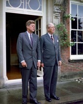 President John F. Kennedy with British PM Harold Macmillan New 8x10 Photo - £6.93 GBP