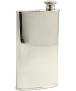 Bey-Berk 4 oz. Stainless Steel Mirrored Flask with Cigar Storage - £24.63 GBP