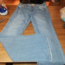 Aeropostale Hailey Flare Curvy Jeans Women Size 9/10 Blue Stretch Long 32x32 - £9.23 GBP