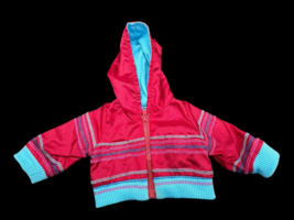American Girl Jacket Ready To Run Hoodie Zip Doll Accessory Red Blue - $12.00