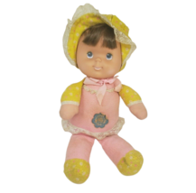 Vintage 1977 Mattel Hug Me Brown Hair Doll Stuffed Animal Plush Toy Talks Works - £58.77 GBP