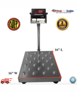 Shipping Bench Scale Ball Roll Top Floor Scale 16&quot; x 16&quot; Platter 300 lb ... - $1,018.94 CAD