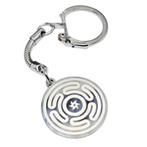 Hecate Keyring Goddess Of Magic Protection Symbol Strophalos Steel Clip ... - £4.87 GBP
