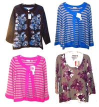 Croft &amp; Barrow Sweaters Floral &amp; Striped Short &amp; Long Sleeve Sz S-XL NWT - $24.74+