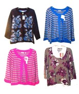 Croft &amp; Barrow Sweaters Floral &amp; Striped Short &amp; Long Sleeve Sz S-XL NWT - £19.60 GBP+