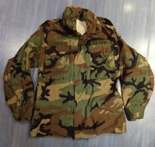 US Army Woodland Camo Field Cold Weather Coat Jacket 8415-01-099-7831 Small Reg - £19.79 GBP