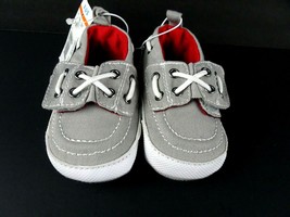Infant Girl Boy Baby Shoes Gray Red White Sneaker Canvas Koala Infant - £8.64 GBP