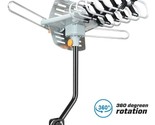 990 Mile HDTV Outdoor Amplified TV Antenna 36dB Rotate 360 UHF VHF FM wi... - $73.99