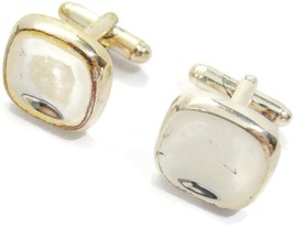 Silver Plated Cufflinks Square Shirt Accessories Wedding Vintage - £23.59 GBP