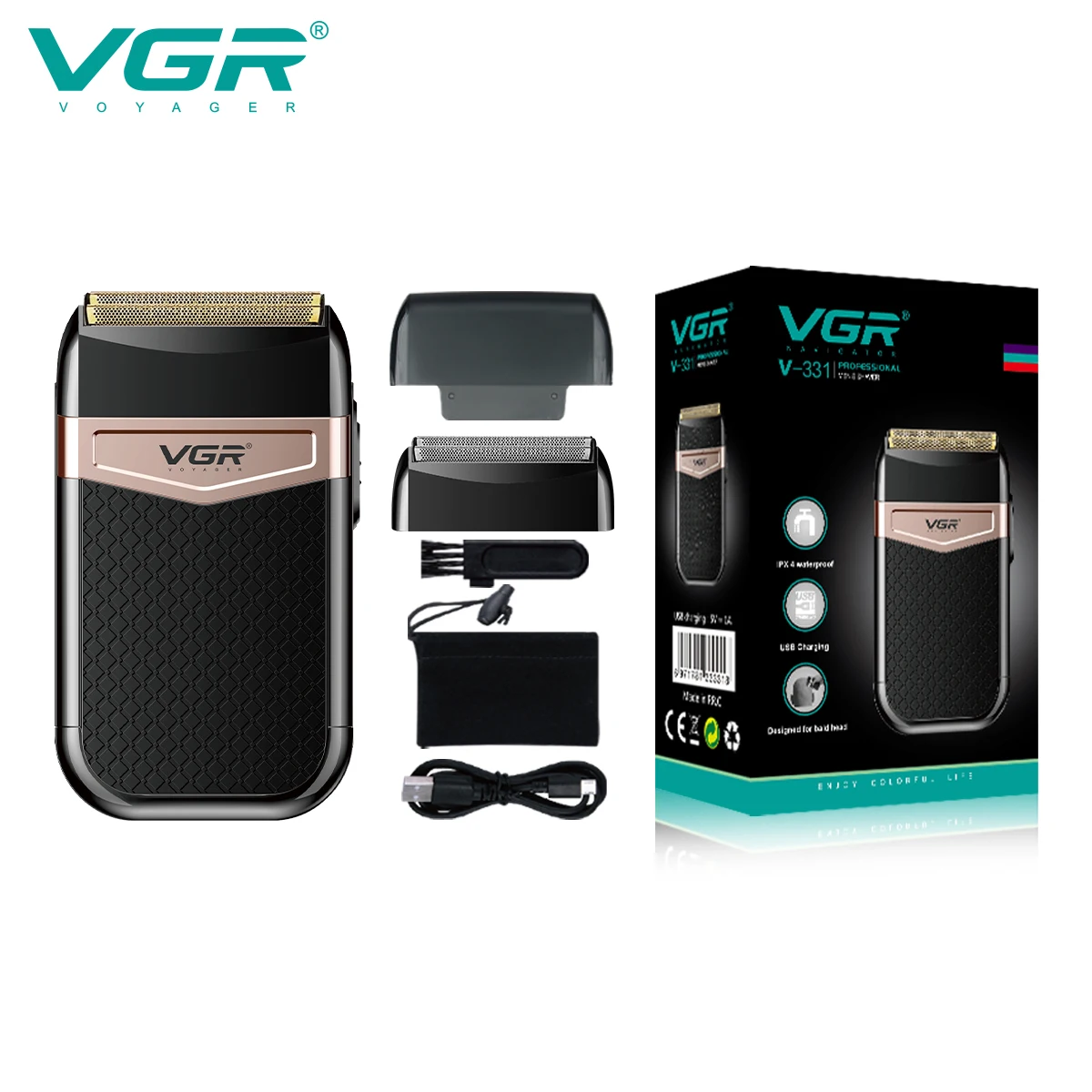 VGR Razor Electric Shaver Reciprocating Hair Trimmer Professional Beard Cutting - £11.46 GBP+