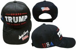 Trump Take America Back! USA Signature 2024 Black Shadow Embroidered Cap... - $23.61