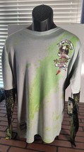 ED HARDY by Christian Audigier-20xx Life And Glory Vtg Green Sweater ~NEW~L-2XL - £46.41 GBP