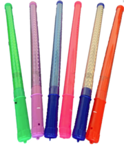 6 Pieces 18&quot; CHECKERED COLORED LIGHT UP FLASHING STICKS  wand light toy ... - $18.99