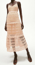 Coast Blush Geo Lace Strappy Midi Dress Size Uk 16 Bnwt - £96.18 GBP