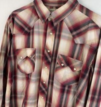 Vintage Wrangler Western Shirt Pearl Snap Plaid Cowboy Rodeo Work Men’s Medium - £31.41 GBP