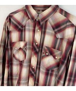 Vintage Wrangler Western Shirt Pearl Snap Plaid Cowboy Rodeo Work Men’s ... - £31.55 GBP