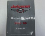 2000 Johnson Ss 9.9 Thru 30 Watercraft Servizio Riparazione Manuale Fabb... - $23.99